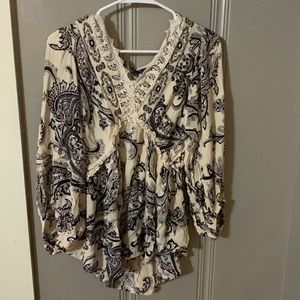 Blue rain shirt white size XL